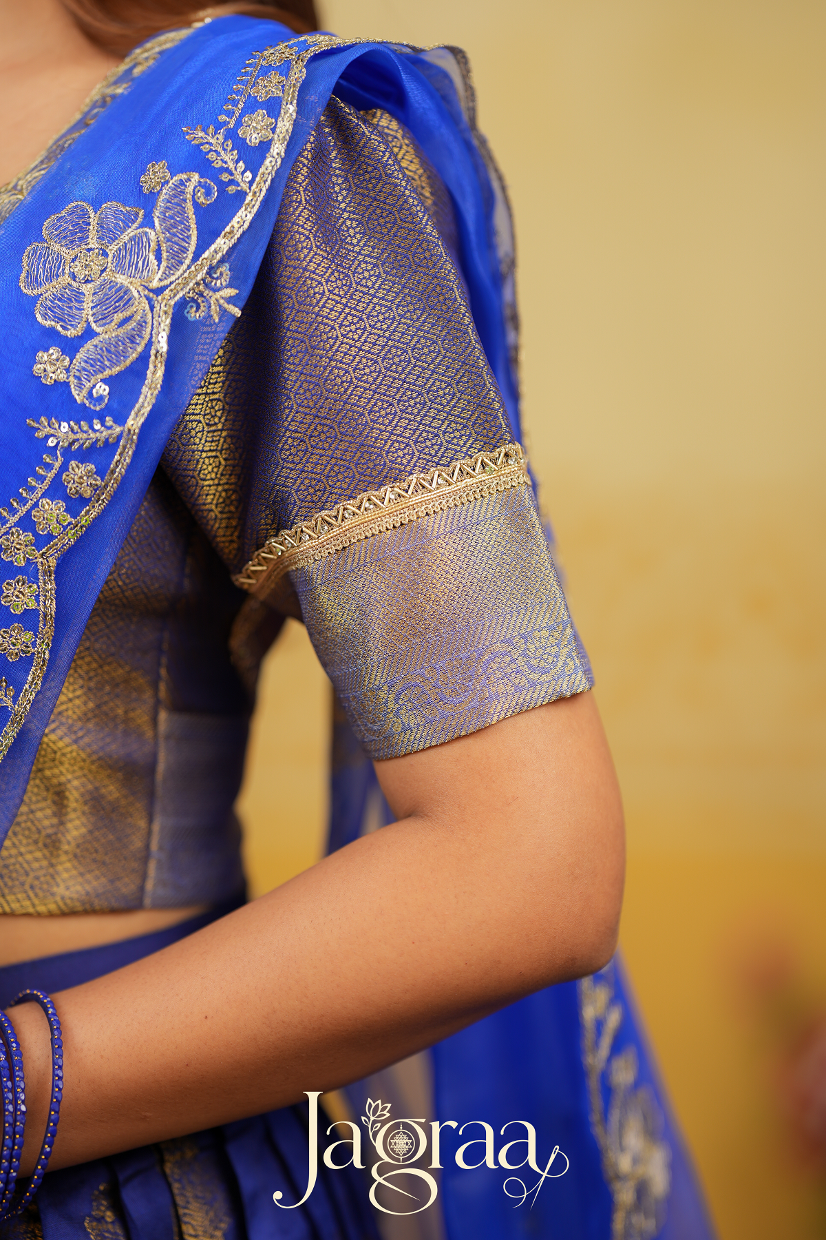 Rama | Royal Blue & Golden Designer Lehenga Set