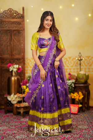 Shobha | Art Silk Lehenga Set for Elegant Weddings