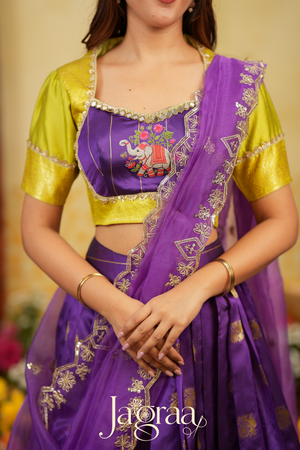 Shobha | Art Silk Lehenga Set for Elegant Weddings