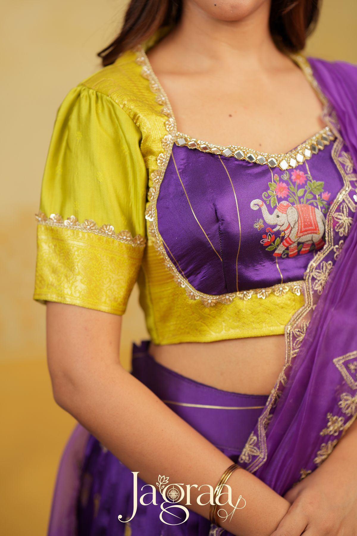 Shobha | Art Silk Lehenga Set for Elegant Weddings