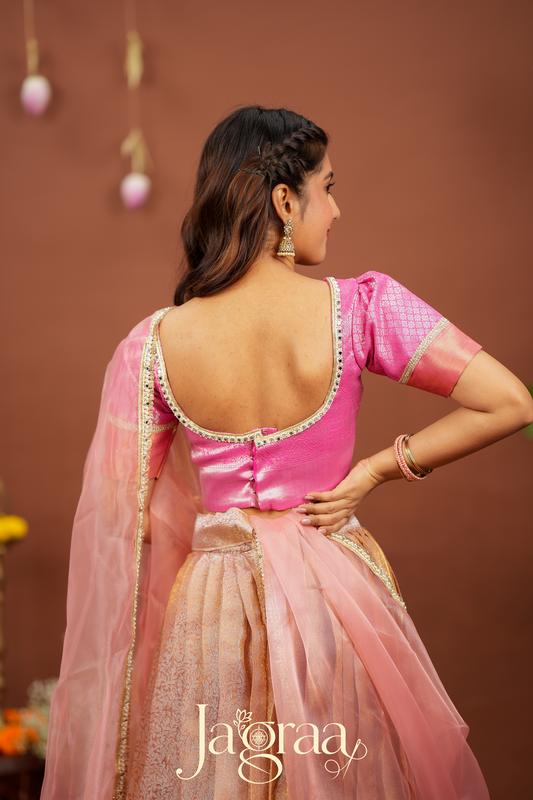 Shree | Best Rose Gold Occasion Wear Lehenga Set