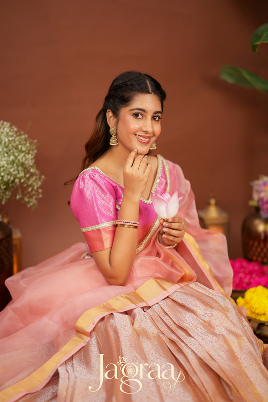 Shree | Best Rose Gold Occasion Wear Lehenga Set